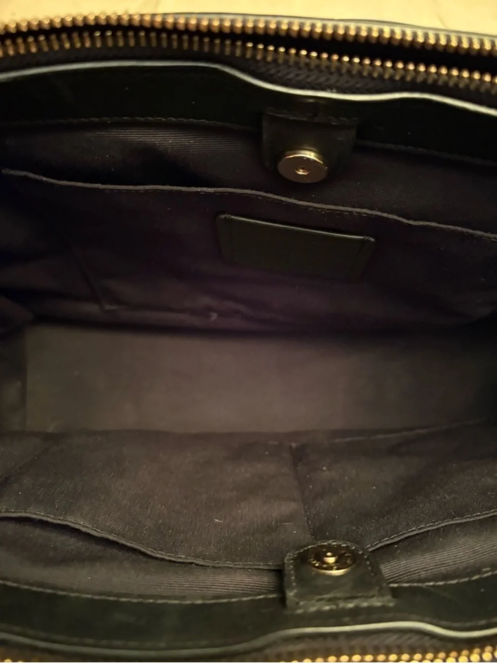 COACH Surrey Carryall Black Croc-Embossed Leather Satchel F48619